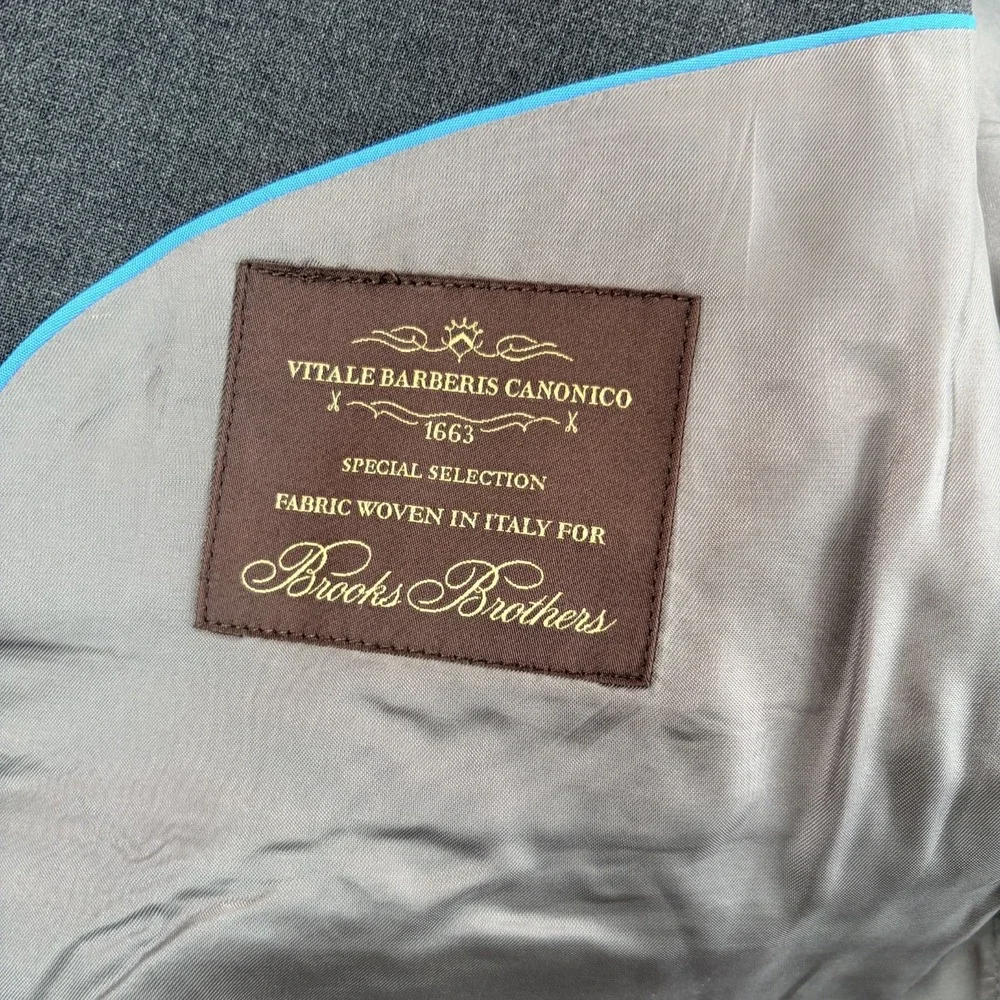 Brooks Brothers Explorer Suit Grey Vitale Barberis Canonico Italy Wool Men 48R
